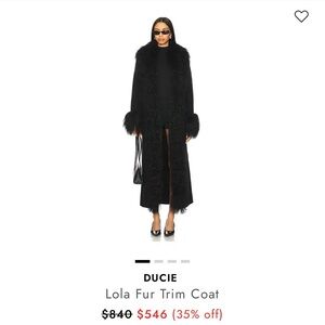 ISO!!!! Ducie Black Lola Fur Trim Coat